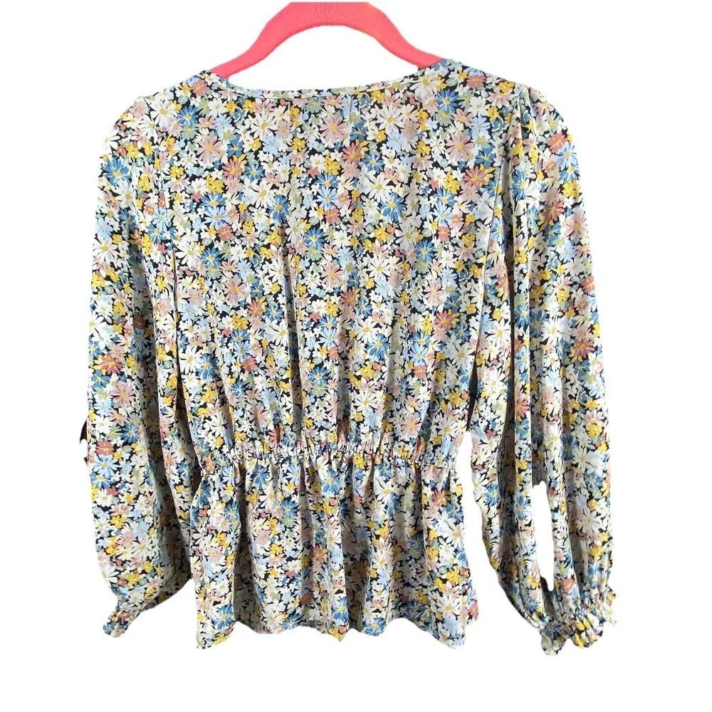 VTG Abercrombie & Fitch Peasant Top Women‎ XS Cottagecore 90s  Romantic V-Neck